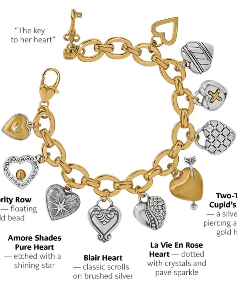 One Heart Large Charm Bracelet
