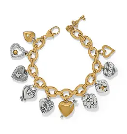 One Heart Large Charm Bracelet