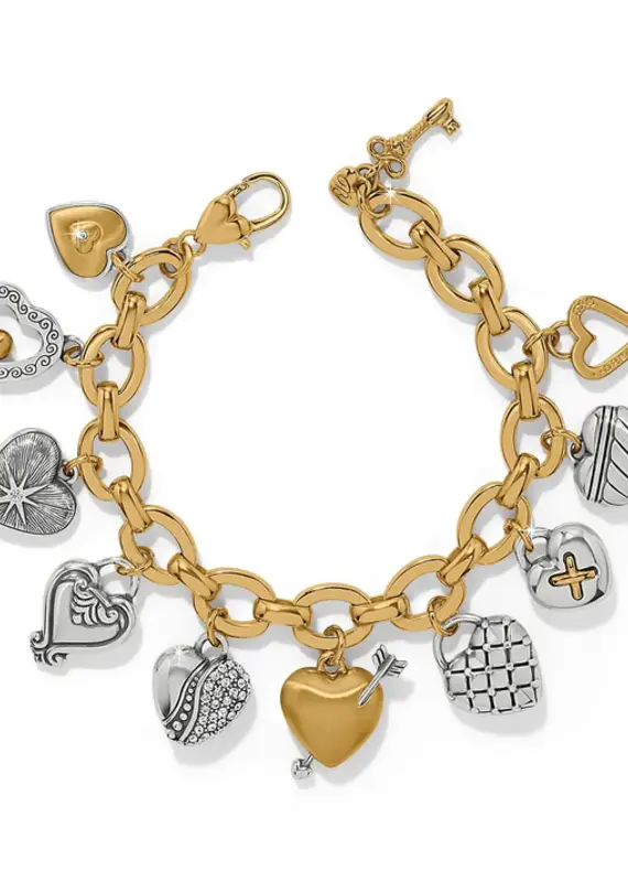 One Heart Large Charm Bracelet