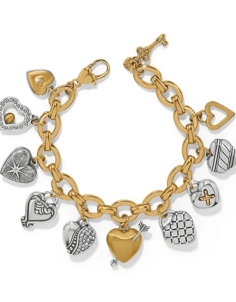 One Heart Large Charm Bracelet