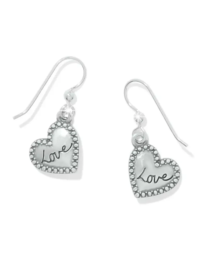 One Heart French Wire Earring