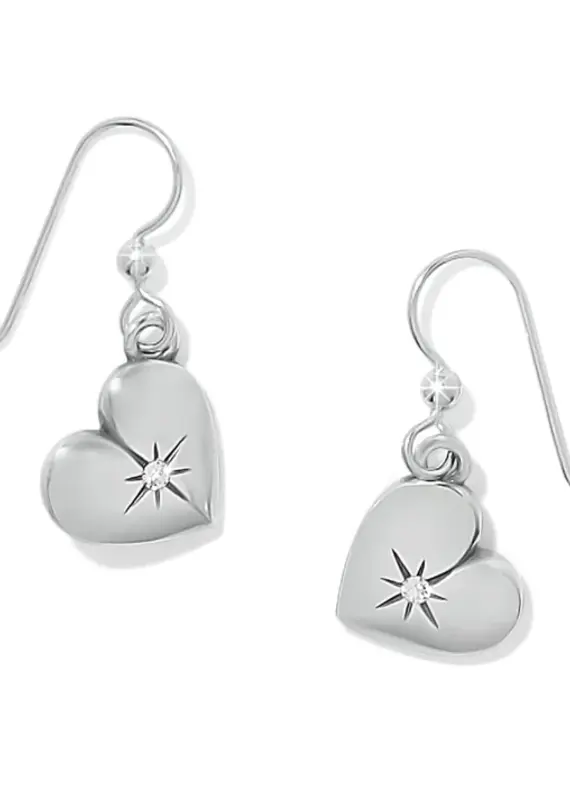 One Heart French Wire Earring