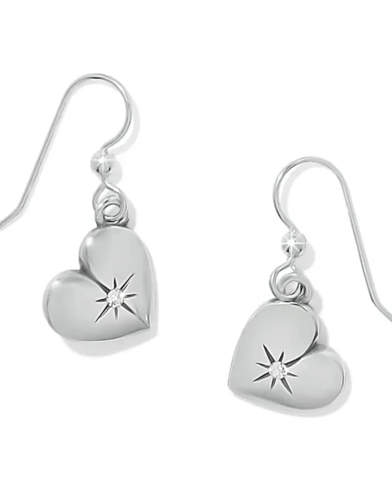 One Heart French Wire Earring