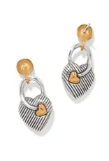 One Heart Post Drop earring