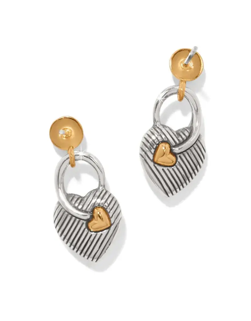One Heart Post Drop earring