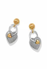 One Heart Post Drop earring