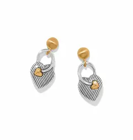 One Heart Post Drop earring