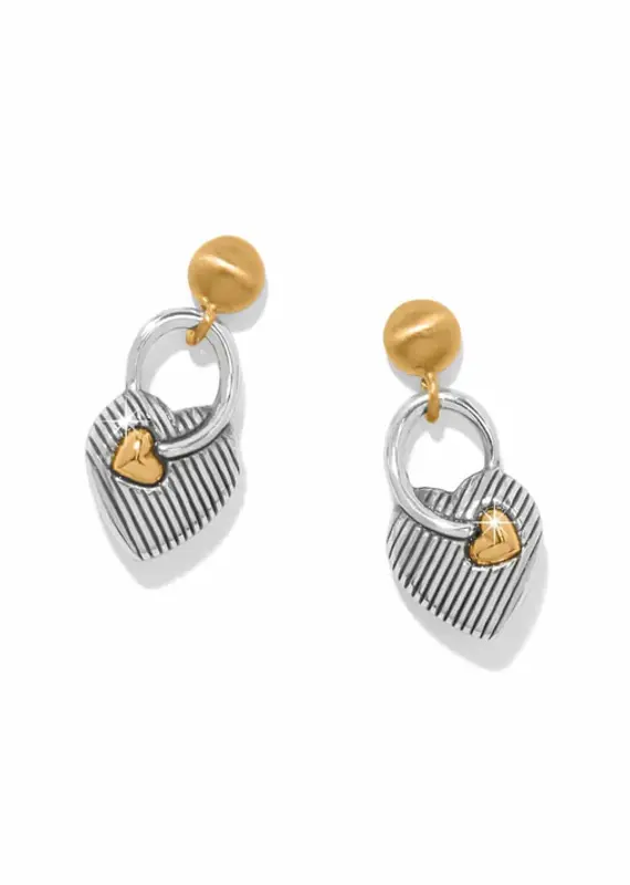 One Heart Post Drop earring