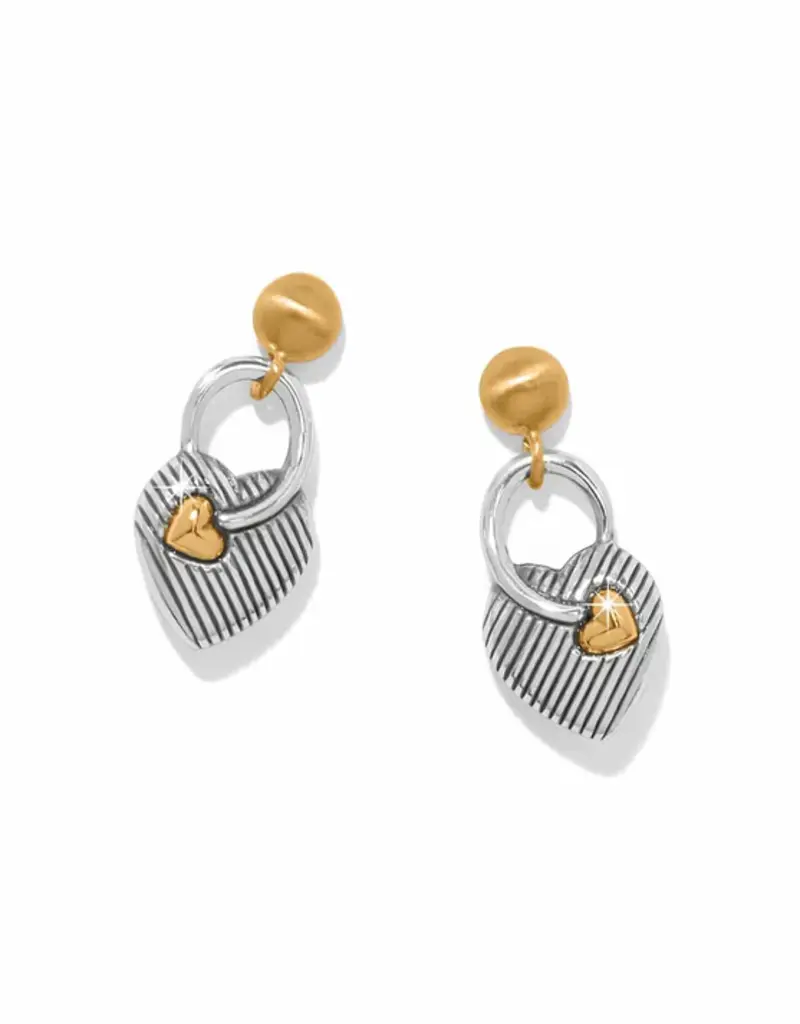 One Heart Post Drop earring