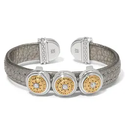 Mosaic Two Tone Titanium Disc Cuff