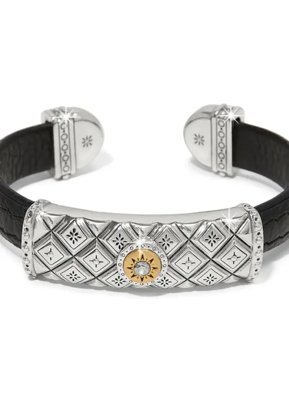 Mosaic Two Tone Black Bar Cuff