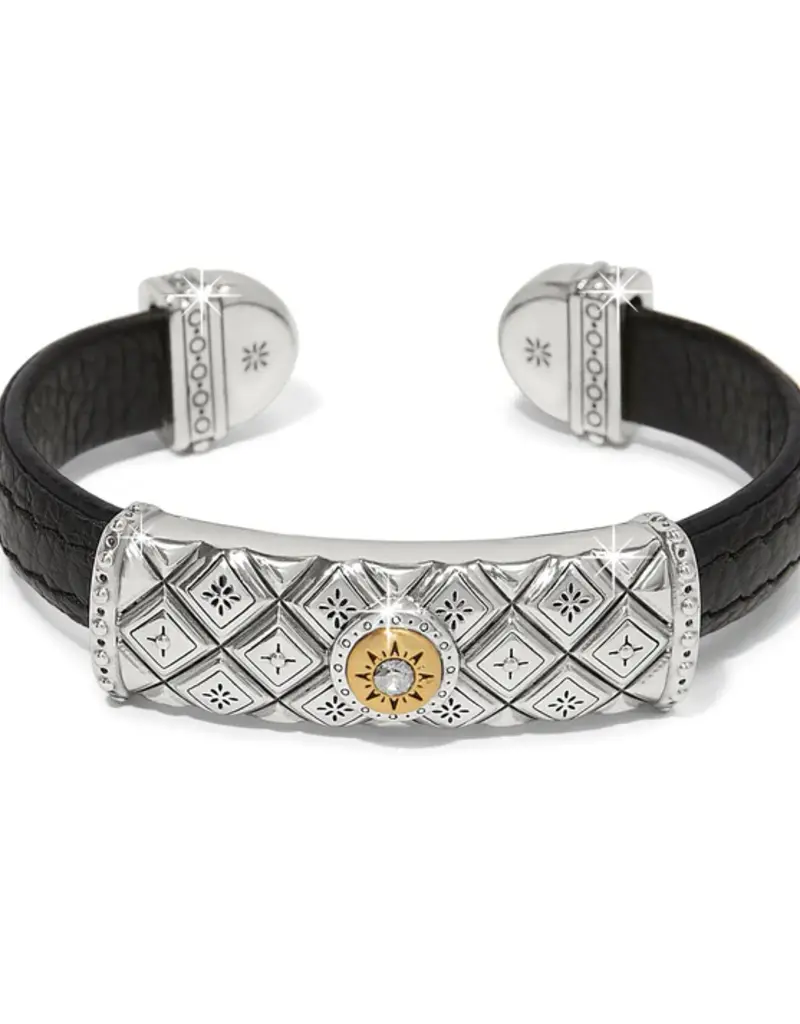 Mosaic Two Tone Black Bar Cuff