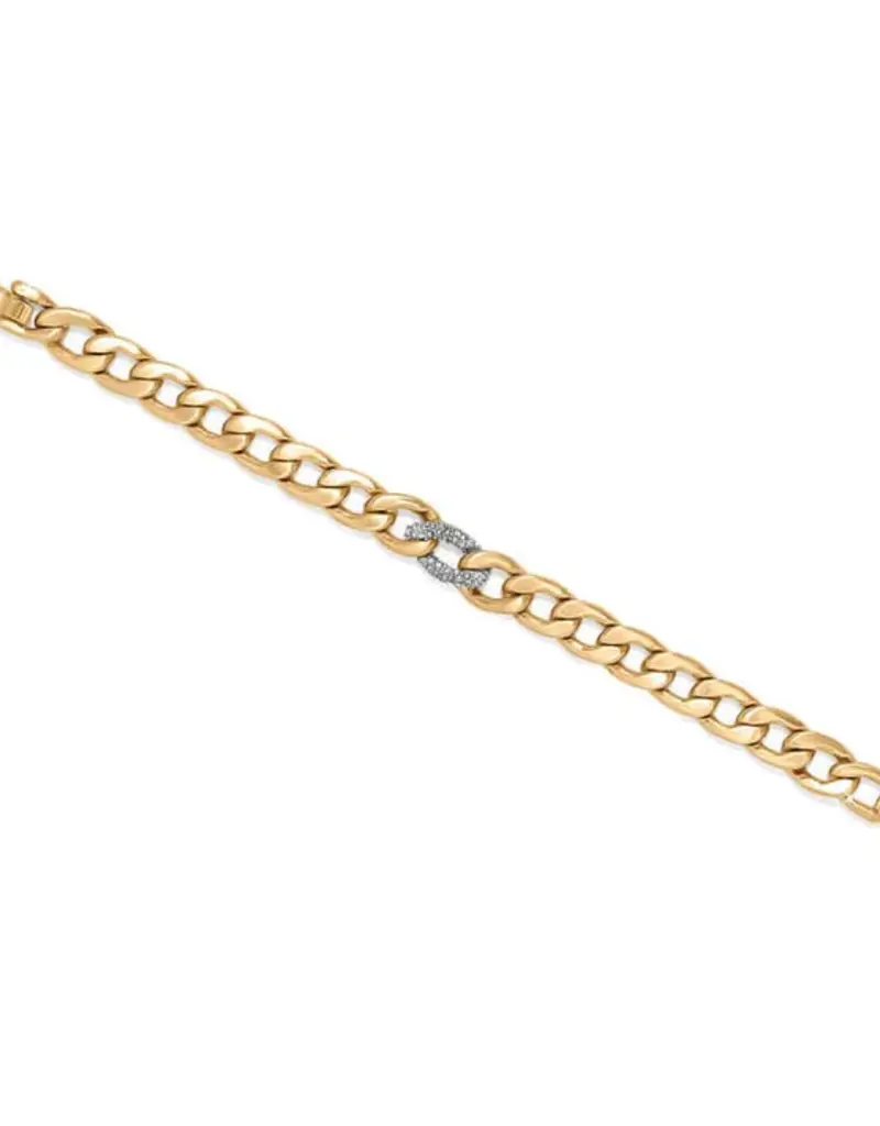 Cleo Pave Link Bracelet in Gold