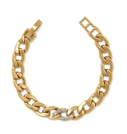Cleo Pave Link Bracelet in Gold