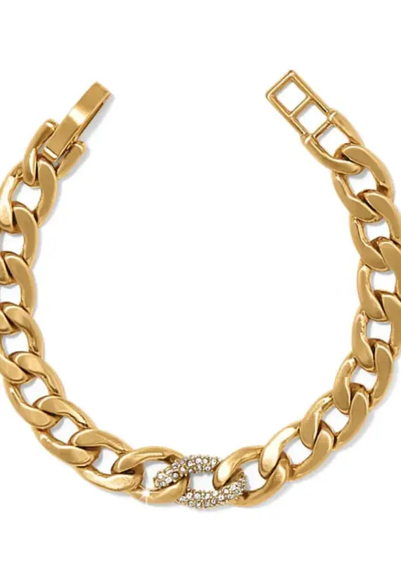 Cleo Pave Link Bracelet in Gold