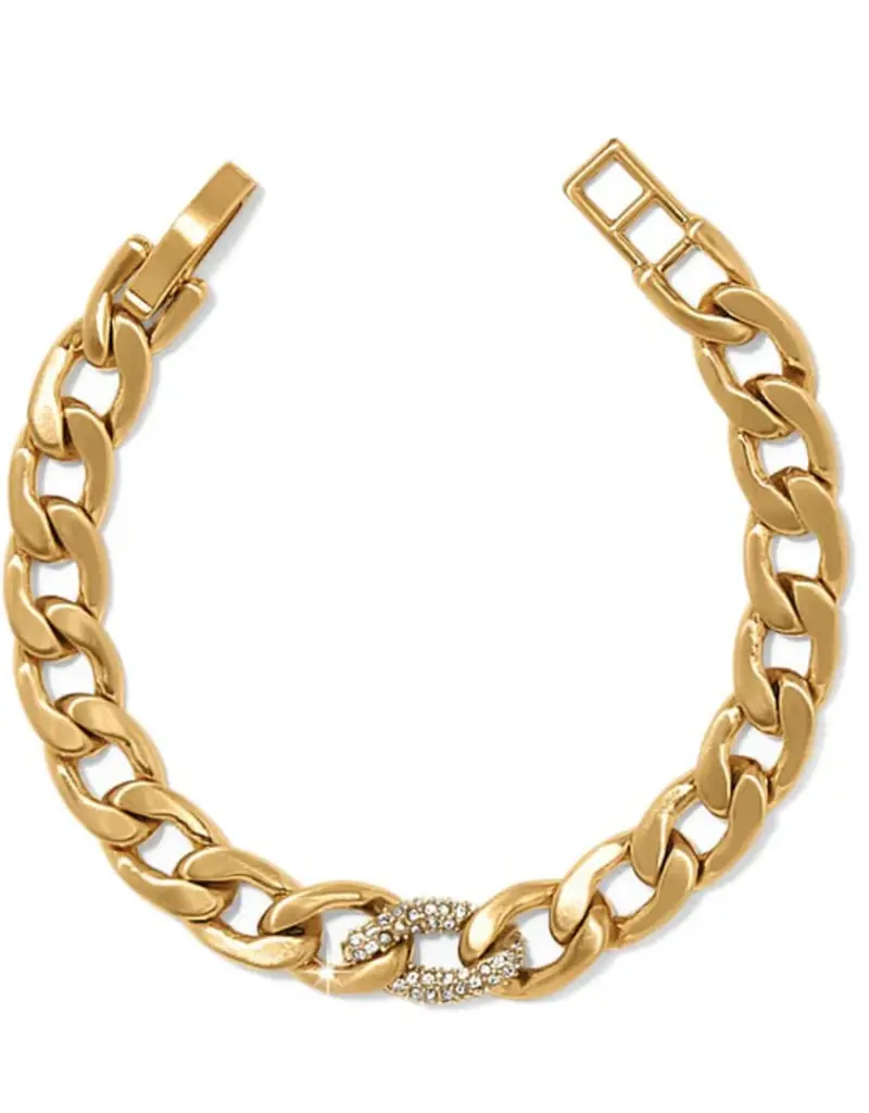 Cleo Pave Link Bracelet in Gold