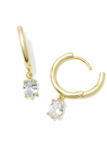 KENDRA SCOTT Cailin Single Stone Huggie- Crystal