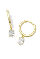 KENDRA SCOTT Cailin Single Stone Huggie- Crystal