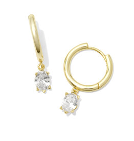 KENDRA SCOTT Cailin Single Stone Huggie- Crystal