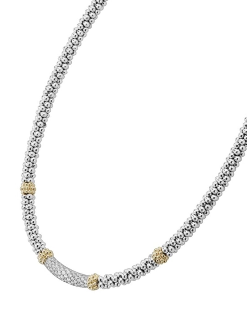 LAGOS Caviar Lux Caviar Diamond Necklace | 5mm