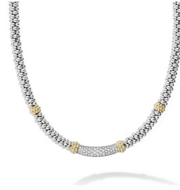 LAGOS Caviar Lux Caviar Diamond Necklace | 5mm