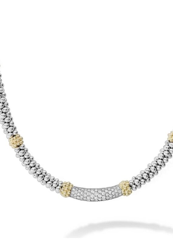 LAGOS Caviar Lux Caviar Diamond Necklace | 5mm