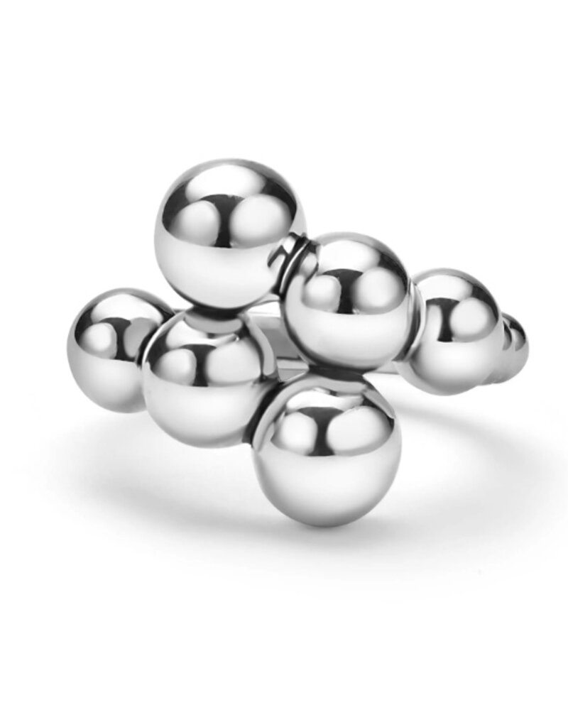 LAGOS Caviar Bubbly Silver Beaded Ring