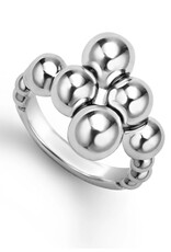LAGOS Caviar Bubbly Silver Beaded Ring