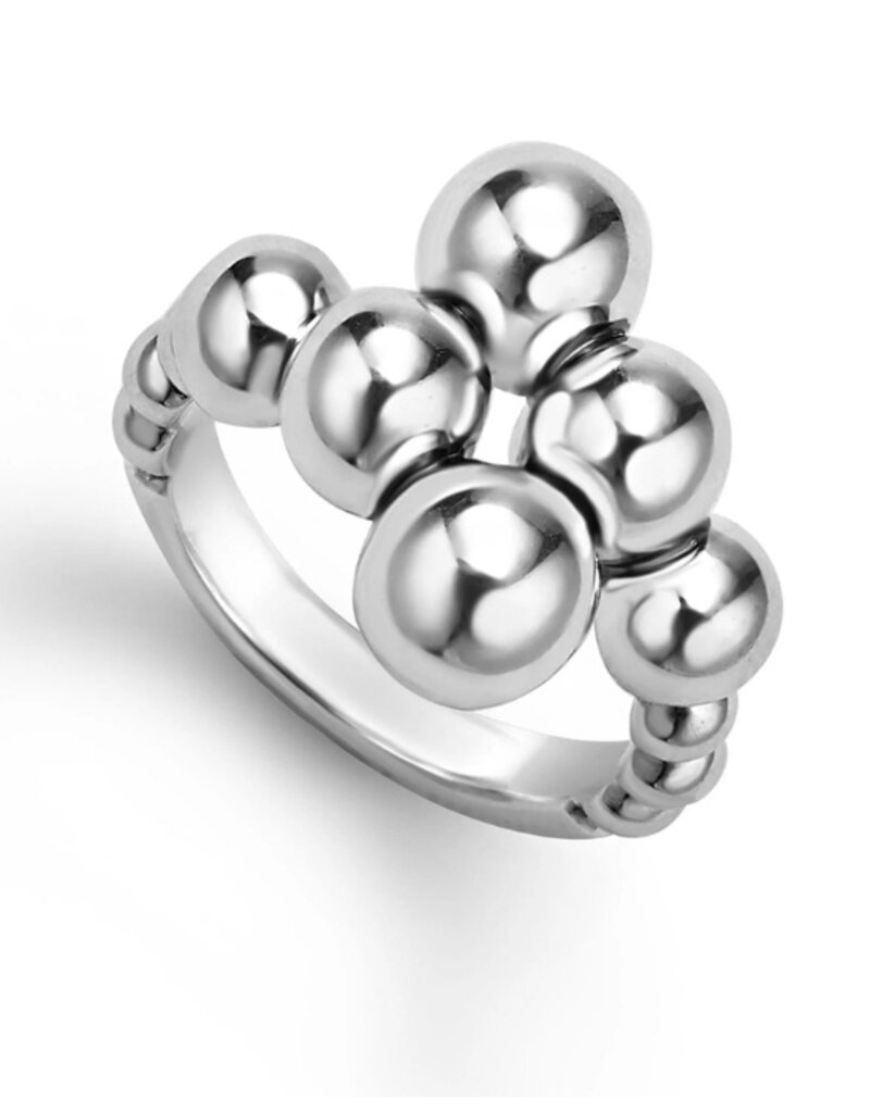 LAGOS Caviar Bubbly Silver Beaded Ring