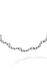 LAGOS Caviar Bubbly Silver Beaded Scalloped Necklace