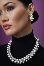 LAGOS Caviar Bubbly Silver Beaded Statement Necklace