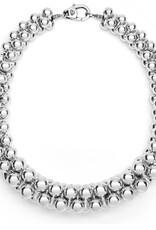 LAGOS Caviar Bubbly Silver Beaded Statement Necklace