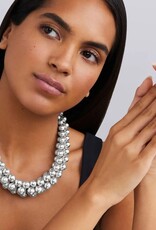 LAGOS Caviar Bubbly Silver Beaded Statement Necklace