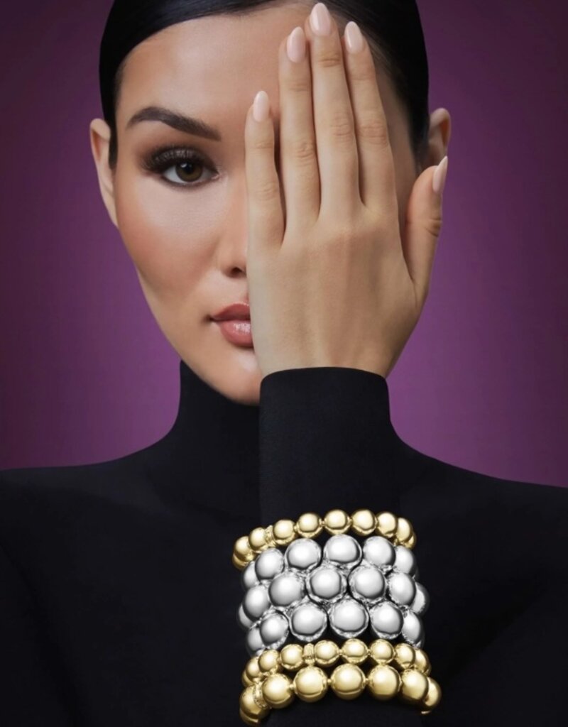 LAGOS Caviar Bubbly Silver Statement Bracelet