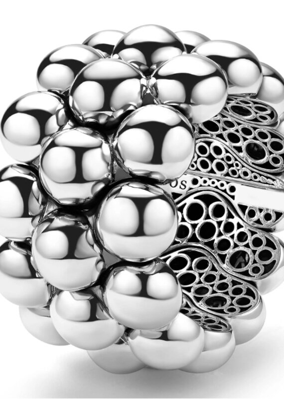 LAGOS Caviar Bubbly Silver Statement Bracelet