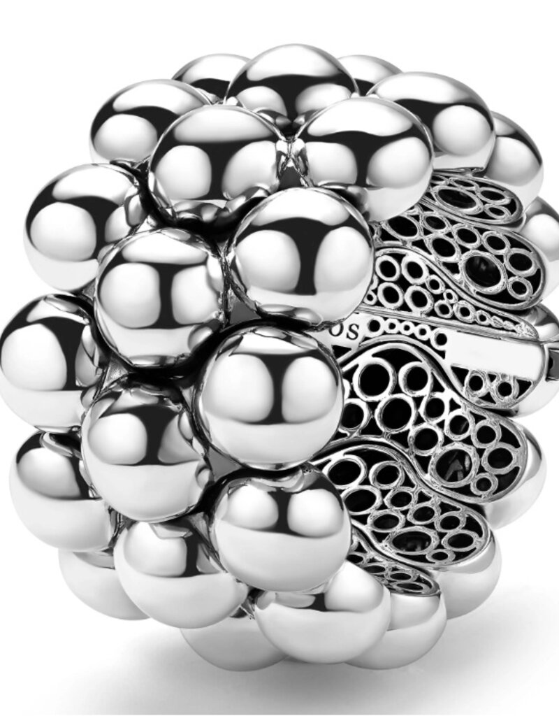 LAGOS Caviar Bubbly Silver Statement Bracelet