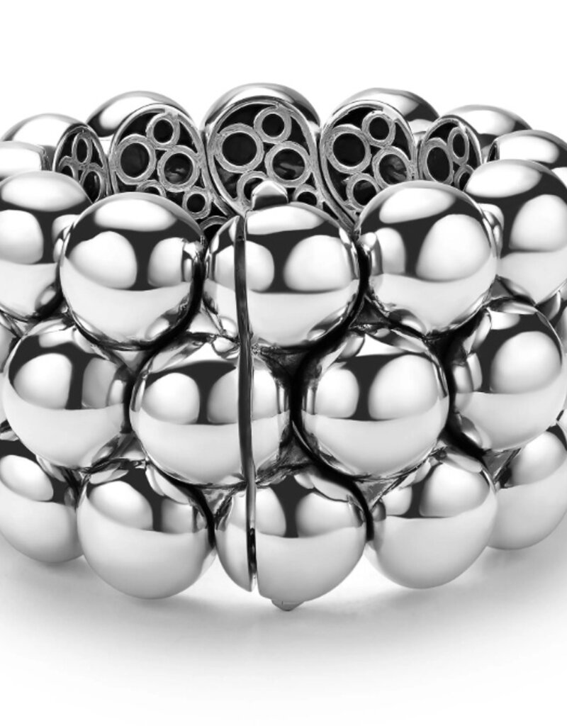 LAGOS Caviar Bubbly Silver Statement Bracelet