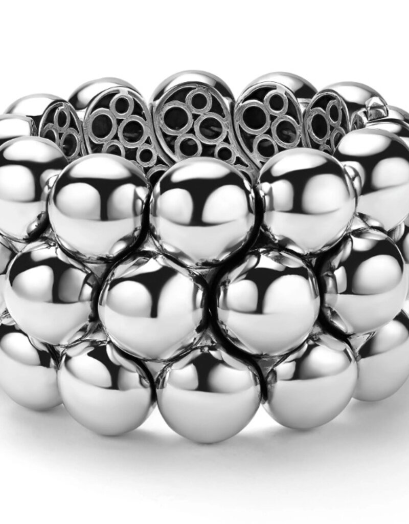 LAGOS Caviar Bubbly Silver Statement Bracelet