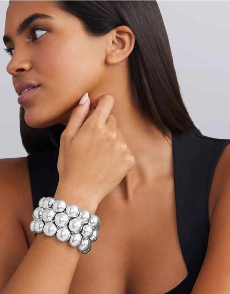 LAGOS Caviar Bubbly Silver Statement Bracelet