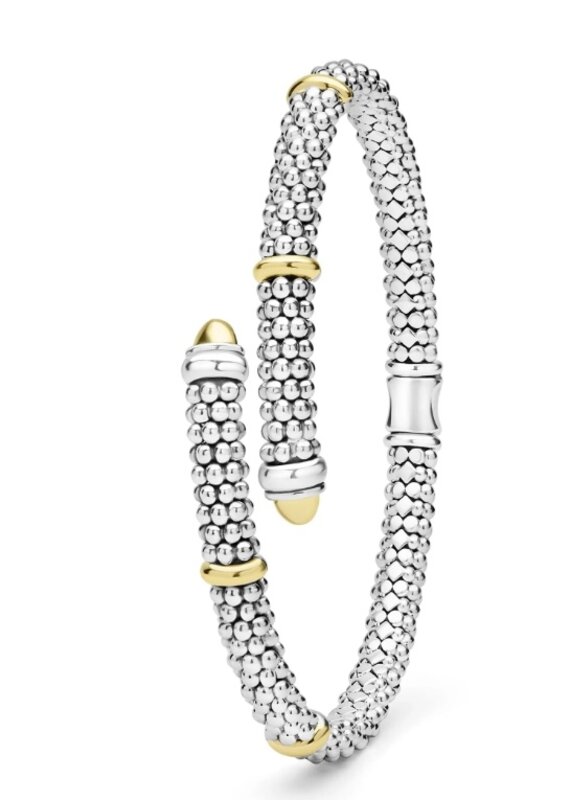 LAGOS Signature Caviar Two-Tone Caviar Versa Bypass Bracelet