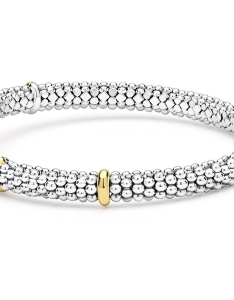 LAGOS Signature Caviar Two-Tone Caviar Versa Bypass Bracelet