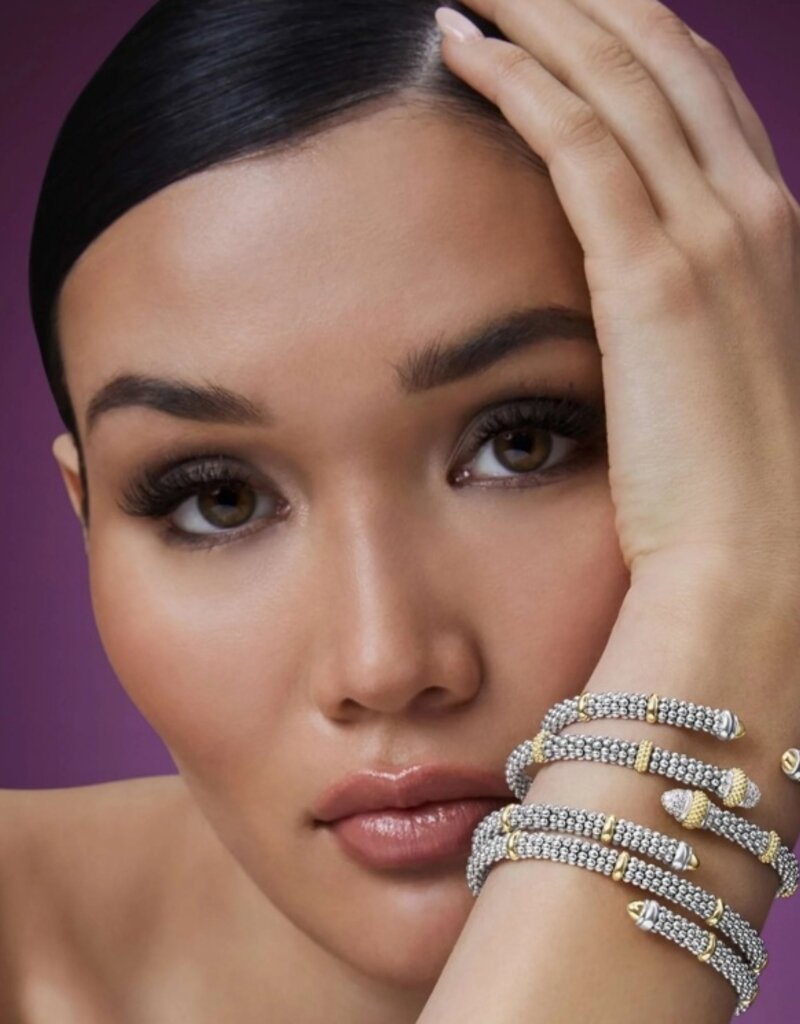 LAGOS Caviar Lux Two-Tone Caviar Diamond Versa Bypass Bracelet