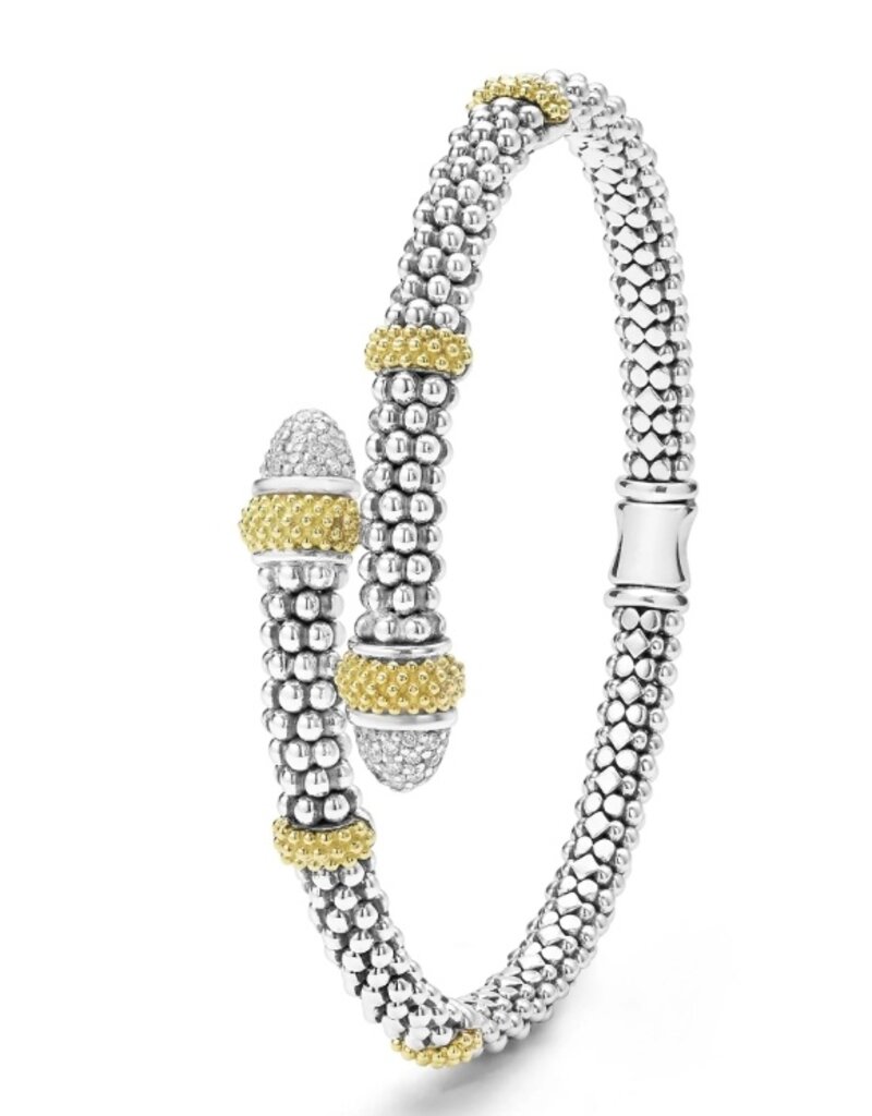 LAGOS Caviar Lux Two-Tone Caviar Diamond Versa Bypass Bracelet