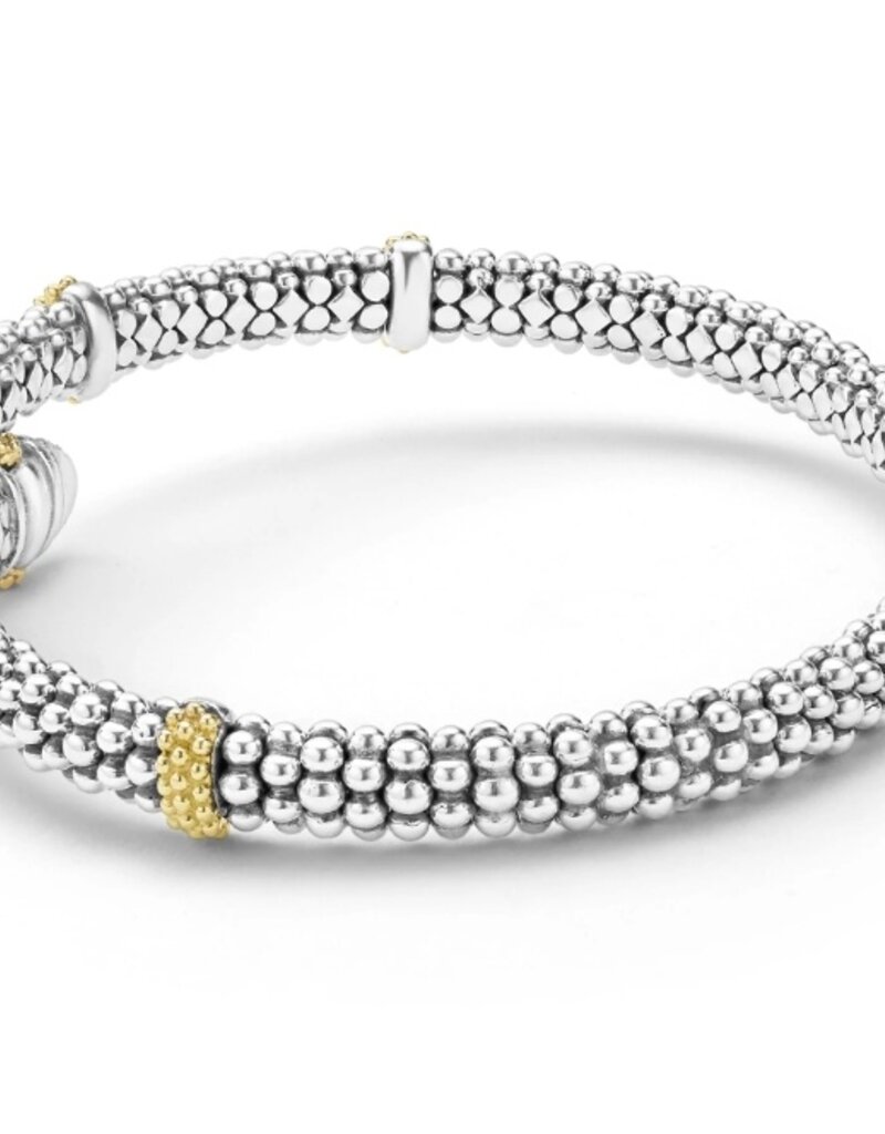 LAGOS Caviar Lux Two-Tone Caviar Diamond Versa Bypass Bracelet