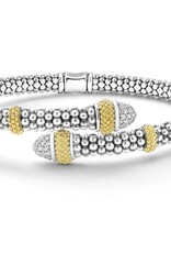LAGOS Caviar Lux Two-Tone Caviar Diamond Versa Bypass Bracelet