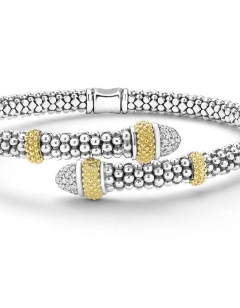 LAGOS Caviar Lux Two-Tone Caviar Diamond Versa Bypass Bracelet