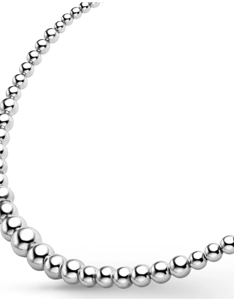 LAGOS Caviar Bubbly Petite Silver Graduated Bead Necklace