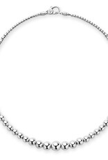 LAGOS Caviar Bubbly Petite Silver Graduated Bead Necklace