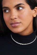 LAGOS Caviar Bubbly Petite Silver Graduated Bead Necklace