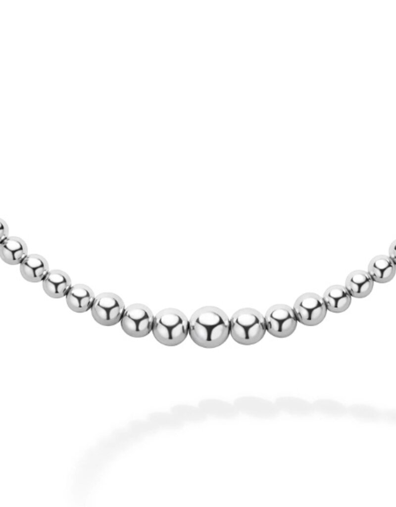 LAGOS Caviar Bubbly Petite Silver Graduated Bead Necklace